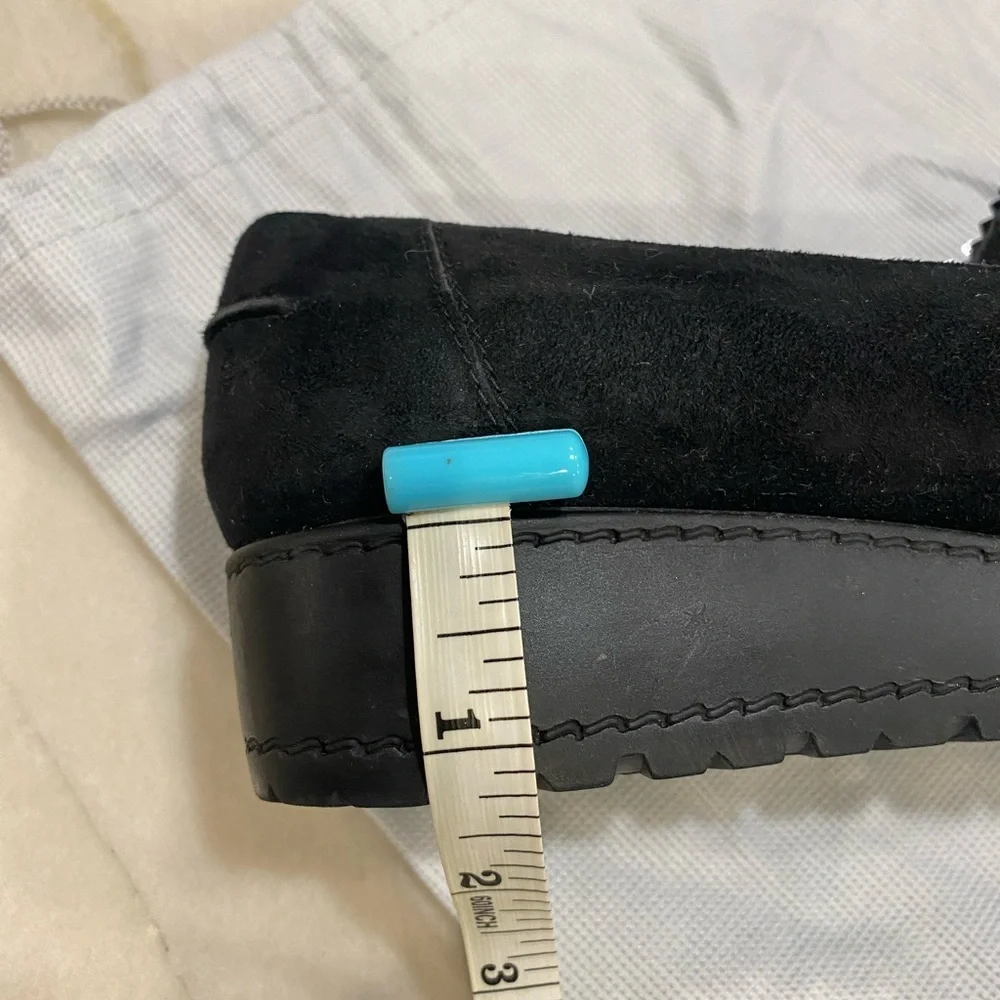 Stuart Weitzman Loafers Size 6 Black Suede Leather - Picture 12 of 15